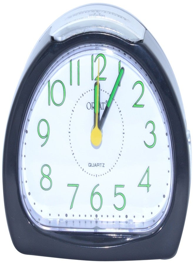Orpat Abstract Beep Alarm Clock TBZL-367, 13.5X 7.15 x10.65 cm (Black)